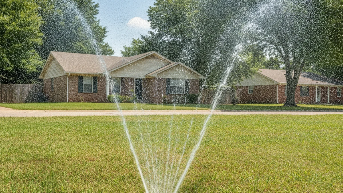 Sprinkler system installation Ponca City Oklahoma Kay County residential lawn Jake Enid